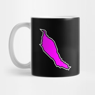 Denman Island BC - Pink Magenta Silhouette - Simple and Bright - Denman Island Mug